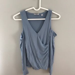 Abercrombie cut out shoulder wrap top